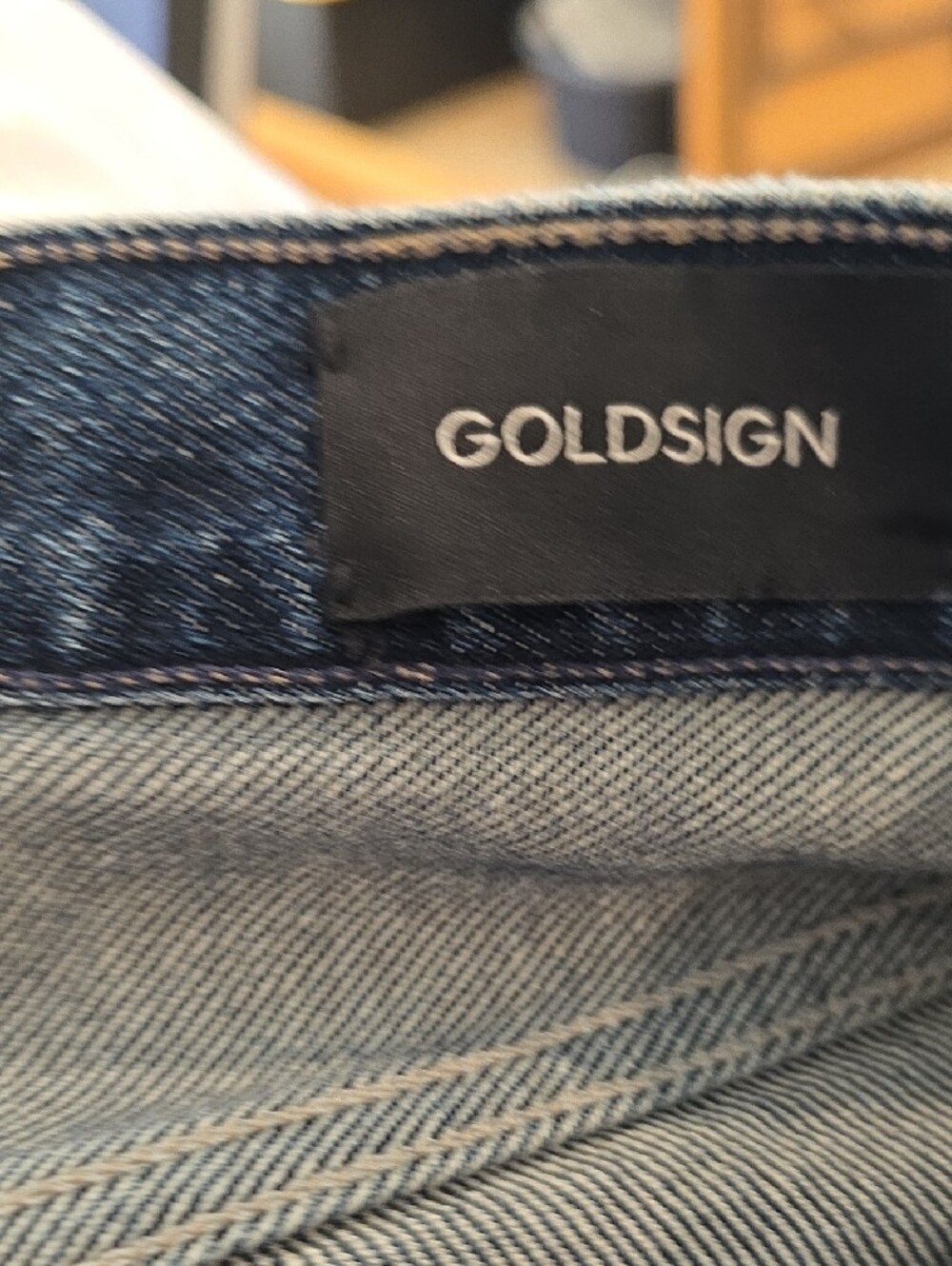 NEW RARE $395 GOLDSIGN THE PALMER WIDE LEG DENIM JEANS IN DK BLUE SIZE 27 - Picture 9 of 15